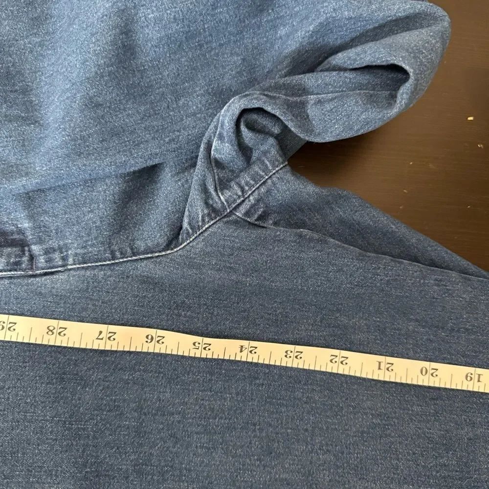 Vintage Talbots Jeans Pants Women Sz 12 Blue High Rise Baggy Denim 90s Y2K Retro - Picture 11 of 11